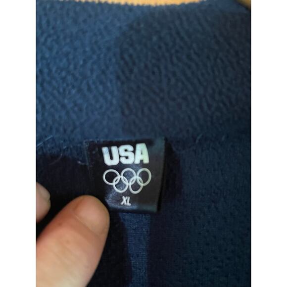Olympic Team U.S.A teal fleece long sleeve full zip jacket. embroidered logo XL - Picture 3 of 7